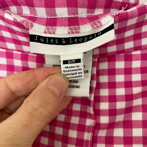 Pink Gingham capri stretch pants - Picture 9 of 10